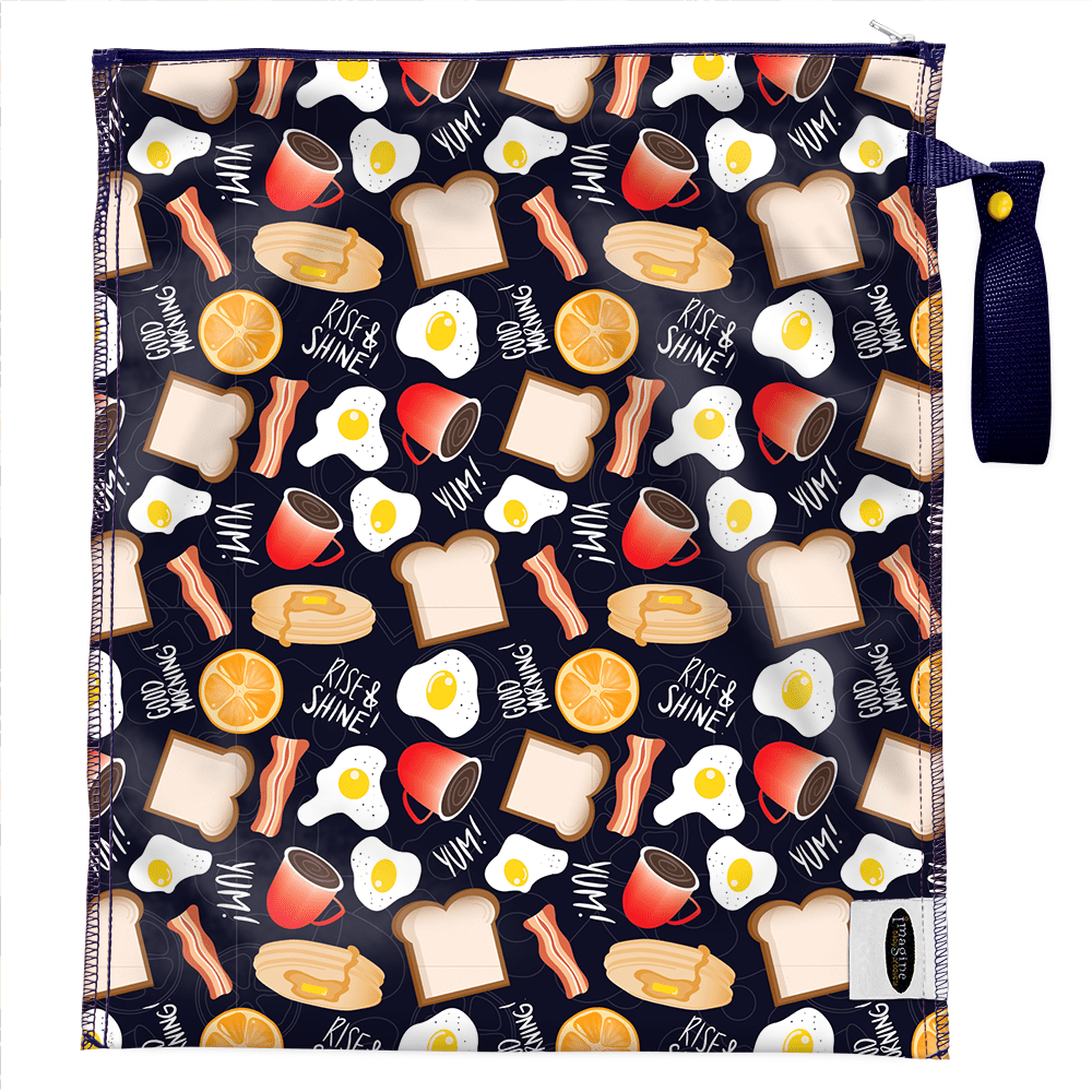 CLEARANCE: Imagine Baby Medium Wet Bag Bacon Me Crazy