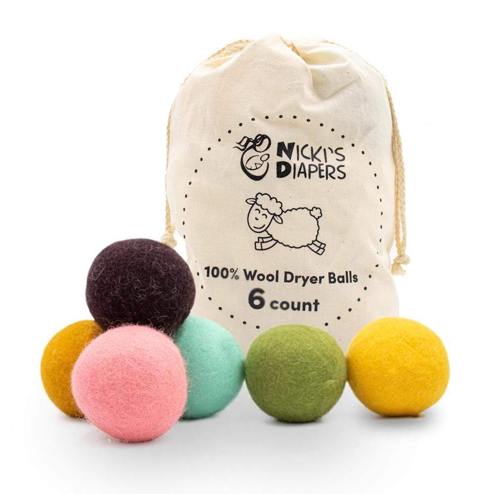 Nicki's Diapers Wool Dryer Ball 6 Pack
