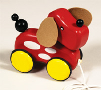 Wooden Pull Along Puppy Friend