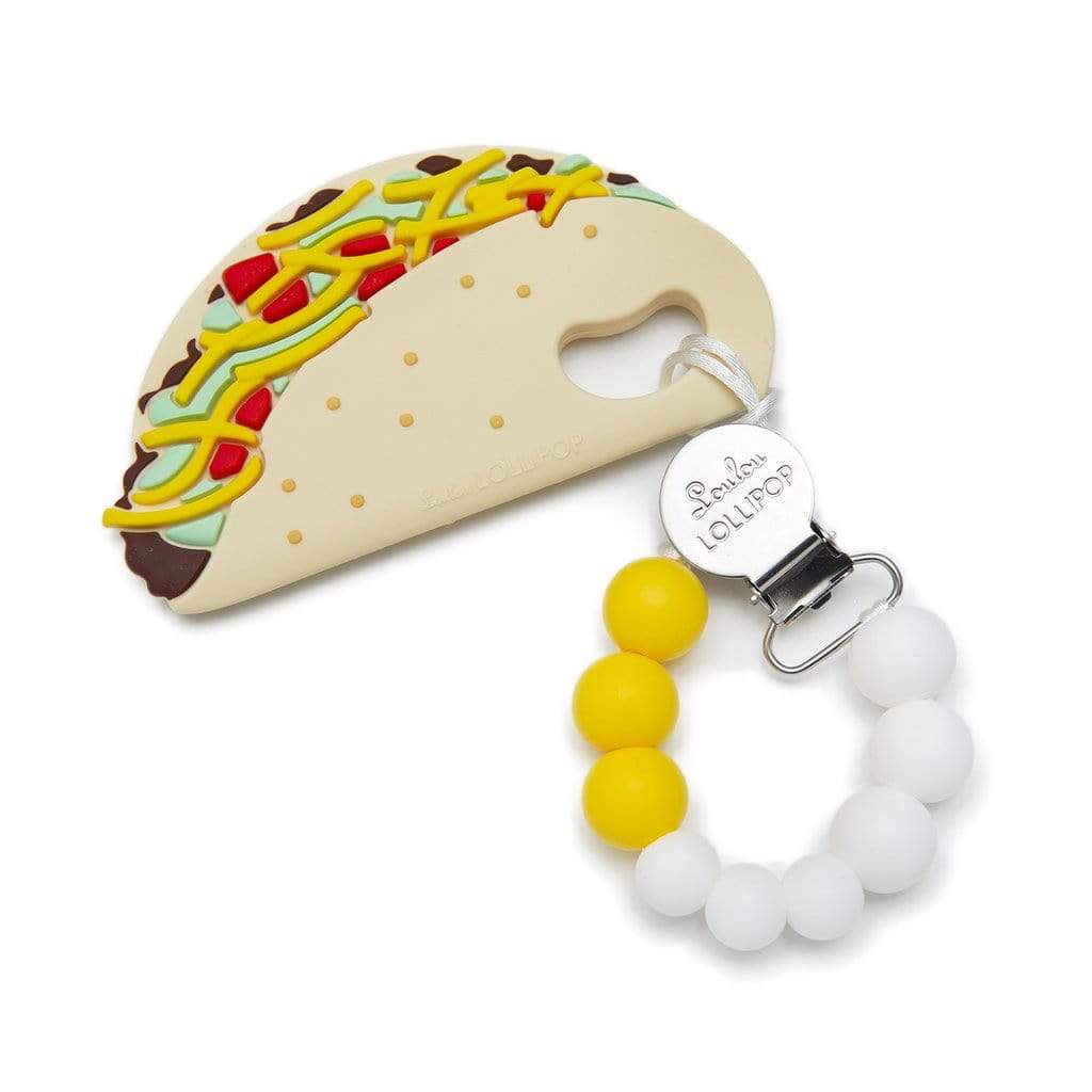 Loulou Lollipop Silicone Teether Set - Taco