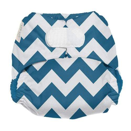 Nicki's Diapers Ultimate Hook & Loop All-In-One Diaper Blue Razz Chevron / Newborn