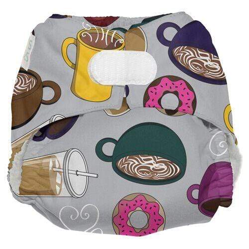 Nicki's Diapers Ultimate Hook & Loop All-In-One Diaper But Coffee First / One Size