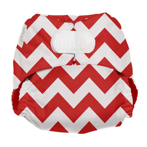Nicki's Diapers Ultimate Hook & Loop All-In-One Diaper Candy Cane Chevron / Newborn