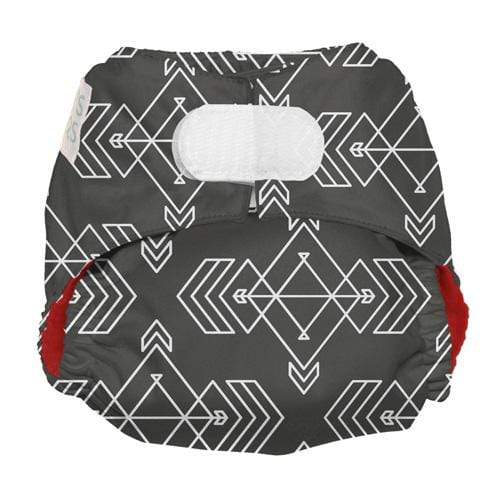 Nicki's Diapers Ultimate Hook & Loop All-In-One Diaper Compass Stone / Newborn