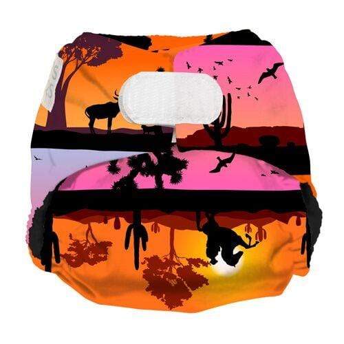 Nicki's Diapers Ultimate Hook & Loop All-In-One Diaper Desert Twilight / Newborn