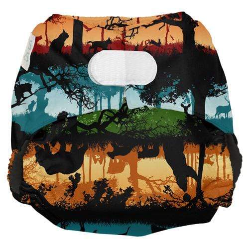 Nicki's Diapers Ultimate Hook & Loop All-In-One Diaper Into the Woods / One Size