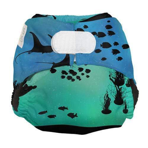 Nicki's Diapers Ultimate Hook & Loop All-In-One Diaper Underwater World / Newborn
