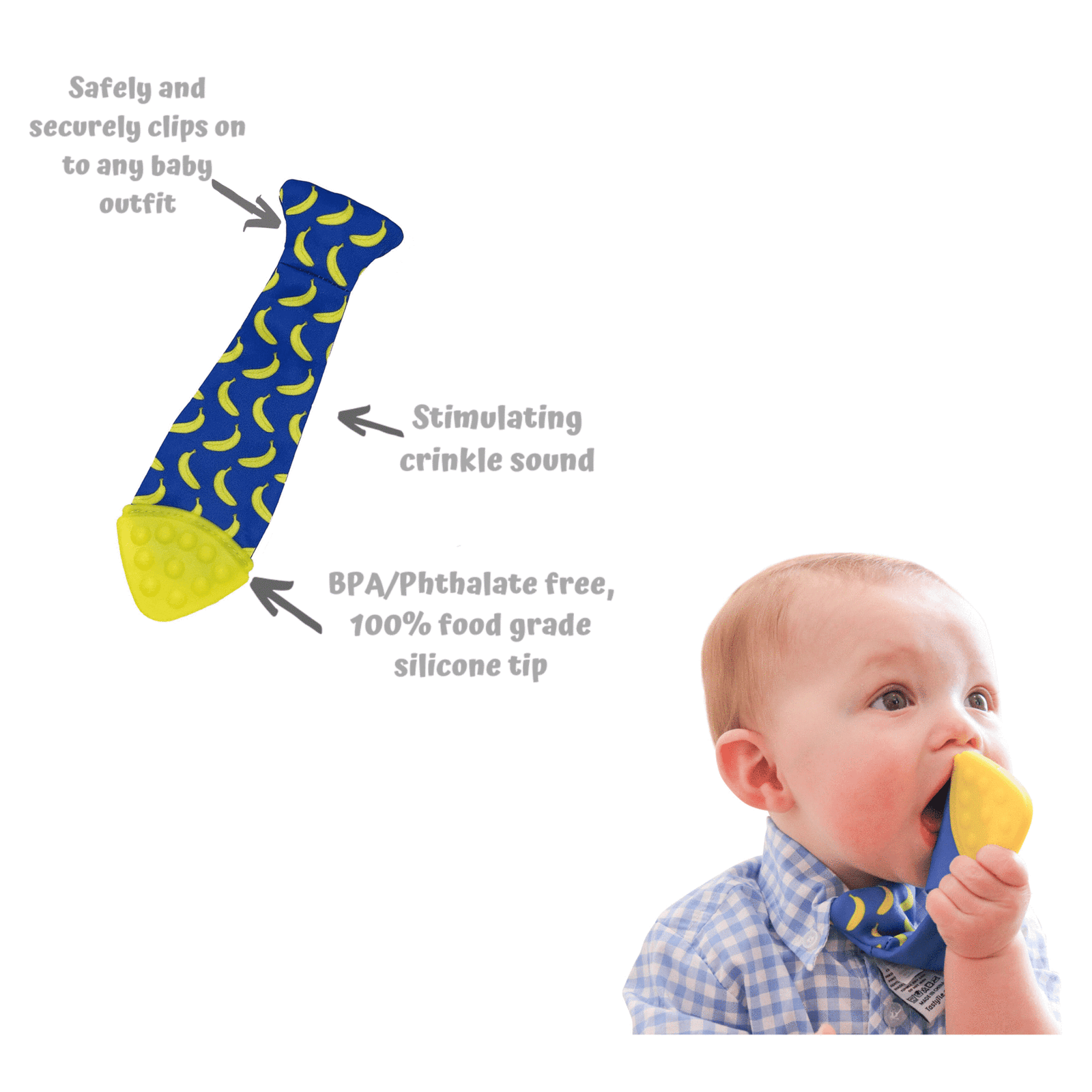 Tasty Tie Baby Teething Tie - Banana