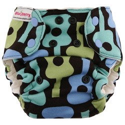 Blueberry One Size Bamboo Fitted Diaper